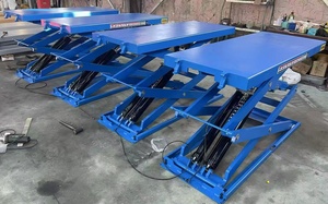 <span class=keywords><strong>Elevador</strong></span> de <span class=keywords><strong>Tijera</strong></span> Hidráulico para Autos Unibest UB-T3.0B 3T de Cuatro Cilindros, Certificación CE, Liberación de Bloqueo Eléctrico Monofásico, Súper Delgado - Product Image 2