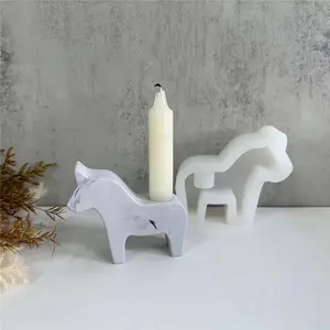 Y3820 DIY epoksi bentuk kuda cetakan silikon lilin