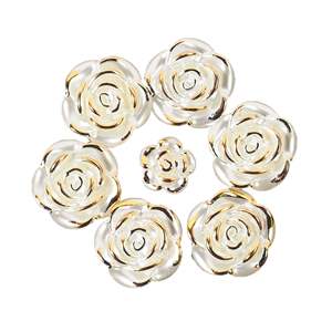 CHENXI - Abalorios de Resina Personalizados con Forma de Rosa de Cristal, Decoración para Llaveros, Kits de Pulseras DIY, Abalorios de Resina - Product Image 1