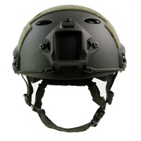 Casque ouvert léger FAST PJ Bump vert tactique composite résistant à l'eau avec 16-20 aérations pour la conduite, ensemble ABS