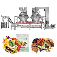 Machine d'emballage, de scellage et de remplissage automatique Focuspack pour salades de fruits et légumes, aliments surgelés en sachets/sacs en plastique (304)