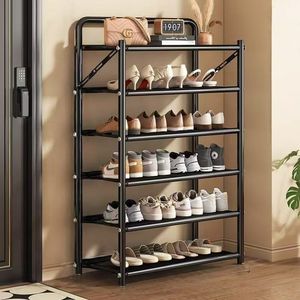 Étagère <span class=keywords><strong>à</strong></span> <span class=keywords><strong>chaussures</strong></span> en métal multi-niveaux, design moderne, montage facile, armoire <span class=keywords><strong>à</strong></span> <span class=keywords><strong>chaussures</strong></span> pliable, prix abordable pour le salon - Product Image 3
