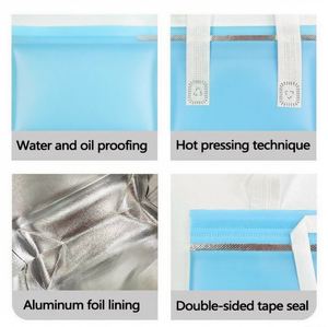 Sac de livraison alimentaire non tissé avec couche isolante en aluminium, logo personnalisé, sac isotherme écologique - Product Image 3