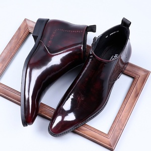Botas de Cuero para Hombre a la Moda, Botas de Piel Vacuna con Cremallera de Alta Calidad, Estilo Británico, Botas Impermeables para Ocio al Aire Libre - Product Image 4
