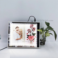 Nouvelle lampe de table blanche à LED cadre photo lampe colorée cadre photo à LED avec miroir cadeau de mariage d'anniversaire cadre photo personnalisé