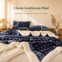 Couverture réversible en polaire sherpa et polyester, écologique, douce et chaude, en Dralon et cachemire, double couche épaisse pour lit et canapé, idéale pour l'hiver