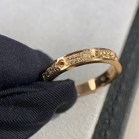 18K Vergoldeter Roségold Schraubstrukturierter Zirkonring Schlanker Einzel-/Dreisteiniger Breiter Vollbesetzter Ehering Hochzeitsgeschenk Gelb-/Weißgold