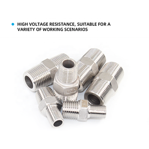 Junta reductora de tuberías de acero inoxidable, rosca externa de igual diámetro, recta a través de cable opuesta, Junta neumática - Product Image 4