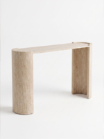 Table console en MDF de style moderne, finition couleur naturelle rustique, meubles simples pour salon et salle à manger en bois