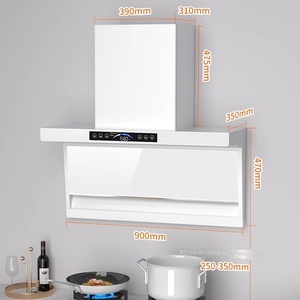 Keukenafzuigkap DC Inverter Zijdelingse Trek Afzuigkap Boven & Zijkant Dubbele Inlaat Stil Sterke Rookafzuiging - Product Image 2