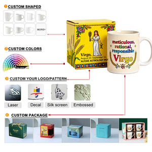 แก้วกาแฟเซรามิก ของขวัญ พิมพ์โลโก้ได้  สำหรับโปรโมชั่น  แก้วส่วนตัว สีขาวครีม สีดำ  ใช้กับไมโครเวฟได้  ฟิลิปปินส์ - Product Image 5