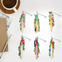 Kits de peinture diamant 5D DIY, Art diamanté DIY pour enfants, Marque-page plume à peindre au diamant