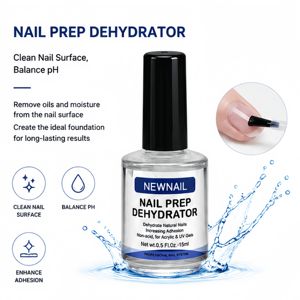 Kit de base et de finition pour <span class=keywords><strong>ongles</strong></span> 15ml, faible odeur, équilibrant le pH, séchage à l'air, transparent, préparateur déshydratant sans acide - Product Image 2