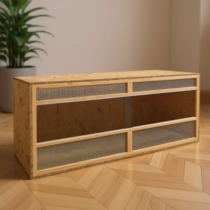 Terrario de madera de ingeniería de 47.2x19.7x19.7 pulgadas de estilo moderno para accesorios de ropa para mascotas - Product Image 2
