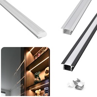 Profilé de bordure en aluminium 001A, canal encastré 25*12MM, alliage d'aluminium série 6000, extrusion anodisée pour éclairage LED
