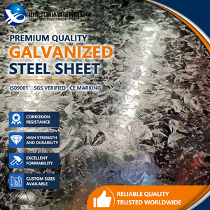 เหล็กแผ่นเคลือบสังกะสี ASTM A653 SS400 Z120 G/sqm ความแข็งเต็มที่ หนา 1.5 มม. ทนทานต่อการกัดกร่อนได้ดีเยี่ยม - Product Image 1