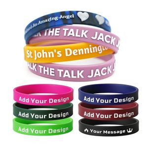 Bracelet en silicone personnalisé, bracelet en caoutchouc promotionnel avec logo - Product Image 1