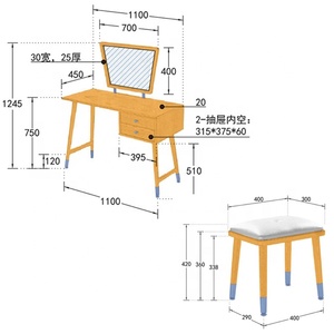 <span class=keywords><strong>Coiffeuse</strong></span> en bois de teck brun simple et <span class=keywords><strong>rustique</strong></span>, style chinois, table de toilette pour chambre à coucher - Product Image 5
