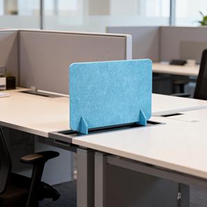 Paravent de bureau acoustique moderne, panneau d'intimité indépendant, feutre polyester <span class=keywords><strong>écologique</strong></span>, réducteur de bruit - Product Image 4