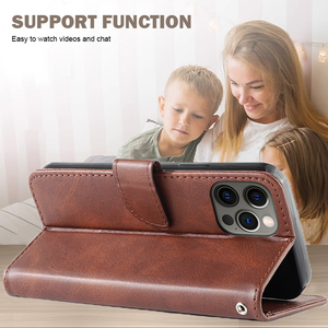 เคสโทรศัพท์หนังฝาพับมีช่องใส่บัตรสำหรับ <span class=keywords><strong>iPhone</strong></span> 6S 7 8 x XR <span class=keywords><strong>XS</strong></span> 11 12 13 MINI 14 15 PLUS 16 PRO MAX 16E - Product Image 6