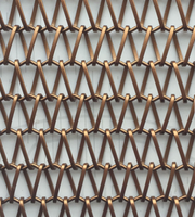 Malla de alambre de acero inoxidable flexible con acabado en cobre, tejido liso, para cortinas, pantalla metálica ornamental, flexible