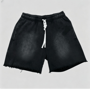 Wholesale Custom Logo Hip Hop Style 100% Cotton Breathable <b>Mesh</b> Mens Acid Wash <b>Shorts</b> OEM Service - Product Image 2