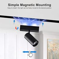 Système d'éclairage sur rail LED magnétique en aluminium, nouveau design, 6W/12W SMD, blanc chaud, sans scintillement, projecteur linéaire sur rail, CRI 80