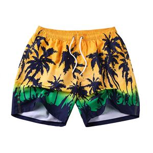 Shorts de plage pour hommes de conception d'impression imperméable de qualité supérieure doublure en maille Shorts de planche de surf de bain loisirs de bord de mer tronc à séchage rapide palmier - Product Image 6