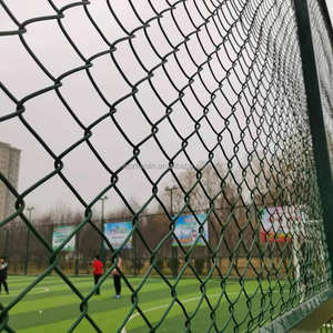 Welded Bended PVC Coated Plain Weave Chain Link Fence Rolls Customizable Anti-Corrosion Diamond Wire Mesh <b>Panels</b> - Product Image 4