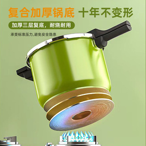 Casserole à pression Wanbao en acier inoxydable 304 anti-explosion 24 cm pour cuisinière à gaz, électrique et à induction, usage domestique - Product Image 4