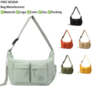Sac fourre-tout en nylon imperméable, multi-poches, sac à bandoulière, sac à main léger pour femme, sac de voyage décontracté, sac hobo - Product Image 1