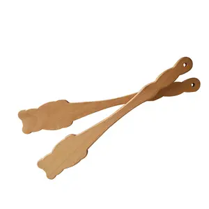High quality Customized Cute bear shape wooden handle sticks