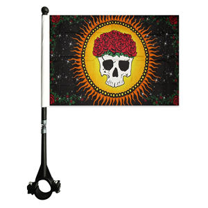 Banderas del Día de los Muertos en México, Bandera para Bicicleta, Banderas para Carreras de Bicicleta de Montaña, Impresas Digitalmente con Asta de Plástico con Tornillo - Product Image 1