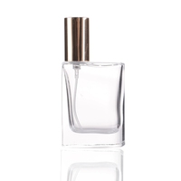 Flacon diffuseur de parfum rectangulaire en verre de 25 ml avec pompe pulvérisatrice sérigraphiée, prêt à l'emploi, avec parfum premium unique