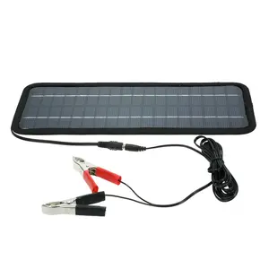 Chargeur de batterie de voiture de panneau solaire d'alimentation portable de 12 V Solar Trickle Mainteneur de batterie solaire étanche de 12 volts pour le chargement de voitures