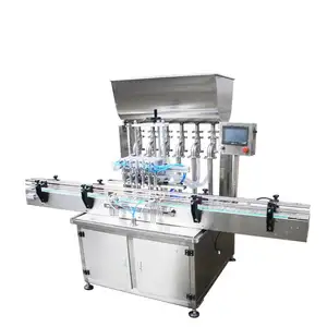 Automatic 6 Head Liquid Detergent Viscosity Ointment Thick Paste Shampoo Ketchup Honey Shaving Cream Filling Machine