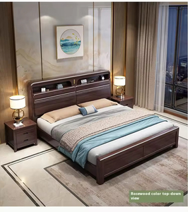 Nữ Hoàng nền tảng khung giường, hiện đại giữa thế kỷ nền tảng bedframe với rắn gỗ chân - Product Image 2