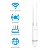 Router AP Empresarial para Exteriores MEIWEISI HW1800Y WIFI6 AX1800, Repetidor MESH de Alta Potencia, Doble Banda Wave2 4x4 MU-MIMO, Entrada de 48V