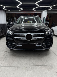 Para <span class=keywords><strong>Mercedes</strong></span> Benzs <span class=keywords><strong>GLS</strong></span> X166, actualización a <span class=keywords><strong>GLS</strong></span> AMG63, kit de carrocería de estilo AMG delantero y trasero deportivo con nuevos recortes de parachoques, kits de carrocería - Product Image 4