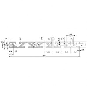 Panel de Perfil de Aleación de Aluminio Serie 6000 60/90/120, Estándar Nacional 15180, para Encimera, con Servicio de Corte, Forma Cuadrada - Product Image 5