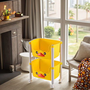 2/<span class=keywords><strong>3</strong></span>/4-Tier trẻ em Đồ chơi nhựa đồ gia dụng tổ chức kệ đơn vị trẻ em phòng ngủ đồ chơi lưu trữ giá với bánh xe - Product Image 5