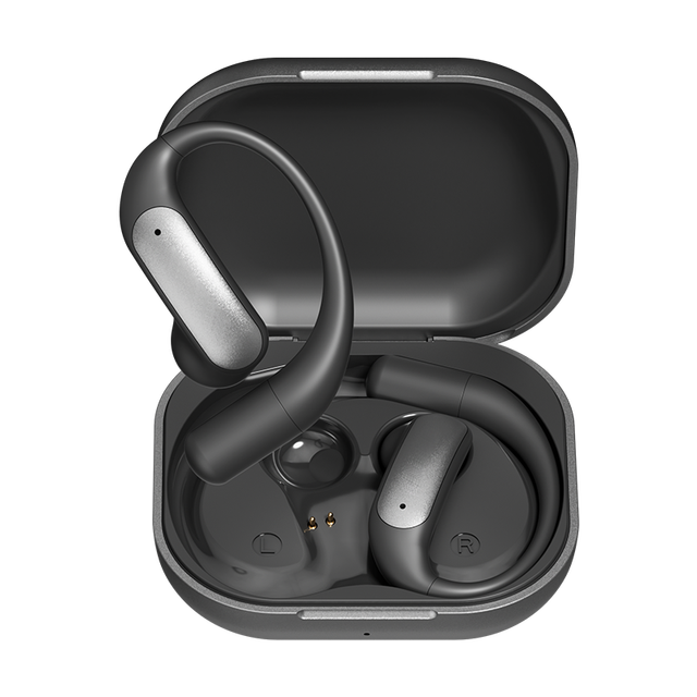 OEM LOGO Ear Hook Sports Wireless Earphones with Real-Time AI Translator Digital Display ANC & IPX5 Waterproof for Travel Study