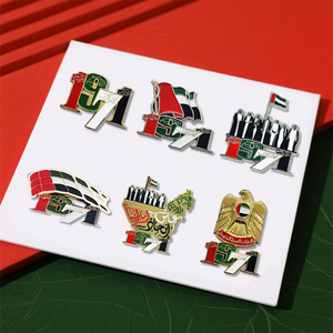 Không Có Khuôn Phí Uae Số 1971 Kỳ Nghỉ Quốc Gia Kim Loại Pins Thành Lập Năm Thành Lập Ngày Huy Hiệu Quà Tặng UAE Lưu Niệm Bán Buôn Tùy Chỉnh - Product Image 6
