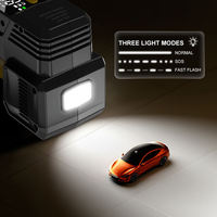 12V Corded Max 150PSI Car Tire Air Pump ABS 22mm Cylinder Digital Auto Shut off Emergency Light Tire Pressure Monitor