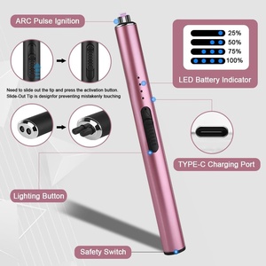 Best Selling Luxury <b>Custom</b> Logo Plasma Arc Usb Charging Digital Wholesale Bbq <b>Lighter</b> Candle <b>Lighter</b> - Product Image 3