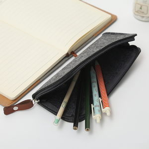 <span class=keywords><strong>Feutre</strong></span> tissu étuis à crayons papeterie sac de rangement sac cosmétique pochette à crayons étui porte-sac lunettes pochette lunettes étui - Product Image 4