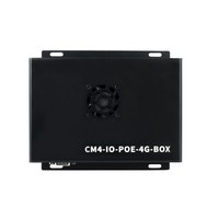 Mini-ordinateur industriel IoT basé sur le module de calcul Raspberry Pi 4 (NON inclus), PoE, 5G/4G, boîtier métallique, ventilateur de refroidissement