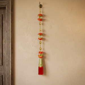 Guirlande suspendue florale artificielle moderne avec des roses oranges, résistante aux UV et écologique, pour mariage, festival, décoration de la maison - Product Image 3