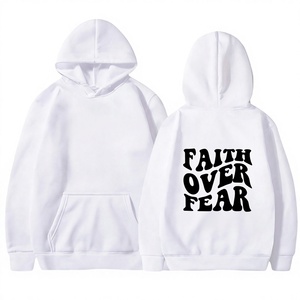 เสื้อฮู้ดดี้ผ้าฝ้ายแบบเรียบ ทรงโอเวอร์ไซส์ สกรีนโลโก้ตามสั่งด้วยเทคนิค DTG สำหรับงานพิมพ์ลายแบบรีดร้อน  แบบสวมหัว  ไหล่ตก  สำหรับผู้ชาย - Product Image 3