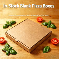 Boîtes d'emballage pour pizzas rectangulaires en matériaux recyclés avec logo personnalisé Best Guard, en carton ondulé kraft, impression quadricolore, qualité alimentaire